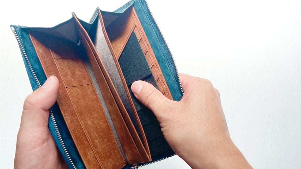 【makuake】 レザー 長財布 刃物メーカーが作った、持ち歩きたくなる「コンパクト設計の