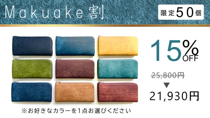 【makuake】 レザー 長財布 ワクワクする財布ver2.0】大きく開いてサッと取り出し、整理整頓