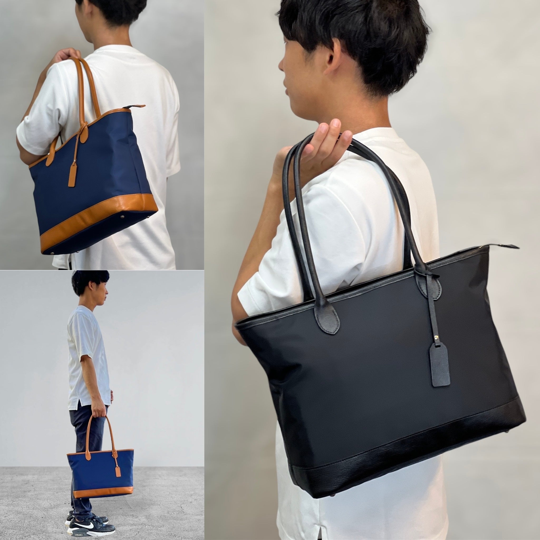 ビジネストートバッグRitta Carry ネイビー お仕事トート【軽量