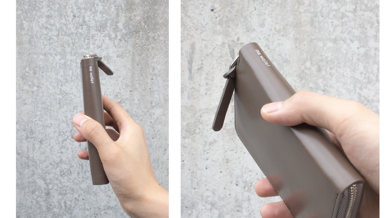 お札より小さいスマート仕様、長財布　me wallet Makuake 自分の習慣】に合わせて使える！お札より小さいスマート仕様、大