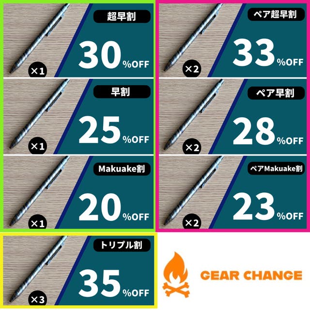 タフな相棒】軽さと強さを秘めた究極の筆記体験。チタン製カラフル