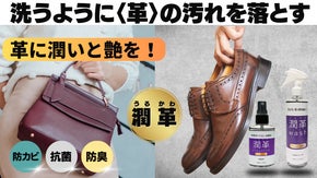 【抗菌・防臭・防カビ】ヒアルロン酸配合でうるおいをプラス！革用お手入れクリーナー