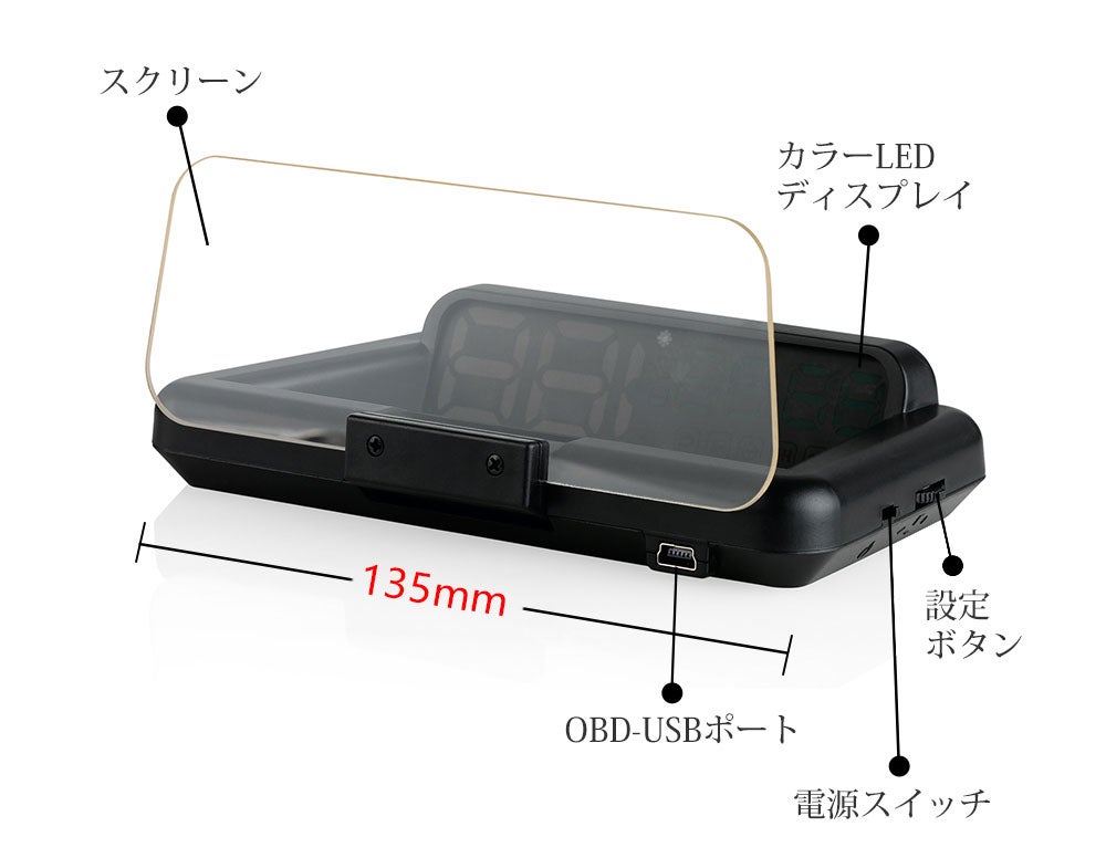 運転視界に多彩な情報を投射表示！自動車用ヘッドアップディスプレイ