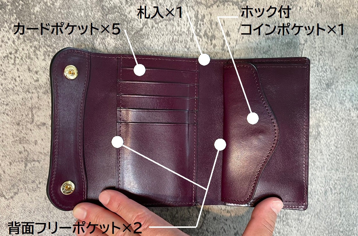 墨染ポロサス】水墨画を想わせるクロコダイル-ウォレットシリーズ