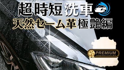 プロが惚れる天然セーム革の光沢力！拭くだけで新車級に輝く、洗車用