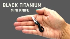 ブラックチタン！超軽量ミニマムナイフ！キッチン・キャンプ・通販・職場で大活躍！