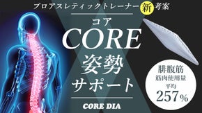 腓腹筋筋肉使用量平均257％！コア（体幹）に着目した姿勢サポート＆スタイルキープ