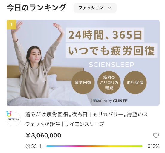 Makuake｜着るだけ医療機器×疲労軽減。明日を変えるリカバリーウェアが