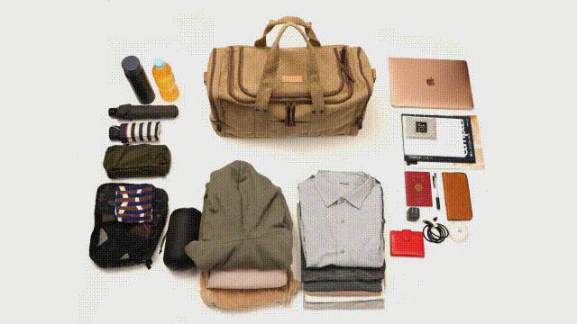 humanmade ボストンバック　2回ほど旅行で使用 30L大容量かつ丈夫で軽量！全開フルオープンで出し入れ楽々！BOX型帆布