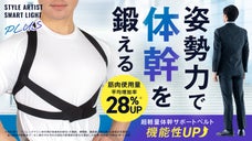 機能性アップ！インナーに着るだけでカッコいい姿勢に【筋肉使用量平均28%UP】