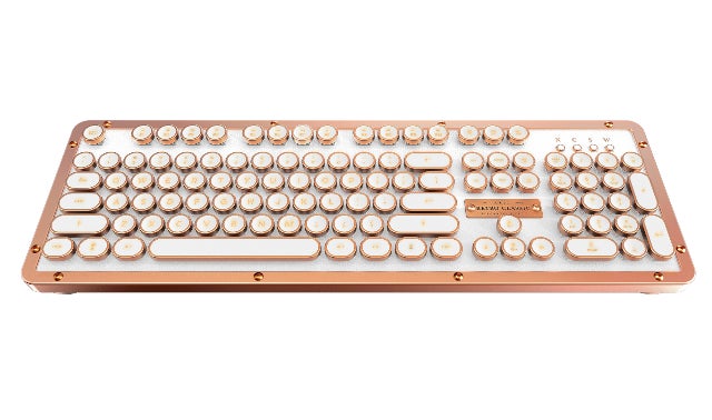 箱付き AZIO RETRO CLASSIC ローズゴールドキーボード AZIO Retro Classic Bluetooth Keyboard - AZIO Corporation
