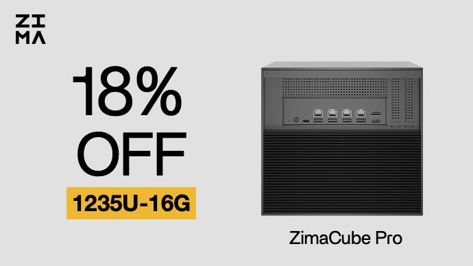最大164TB！NAS ZimaCube Pro「1235U-64G」10コア 最大164TB×超爆速！想像力をすべてここに保存！未来のNASー
