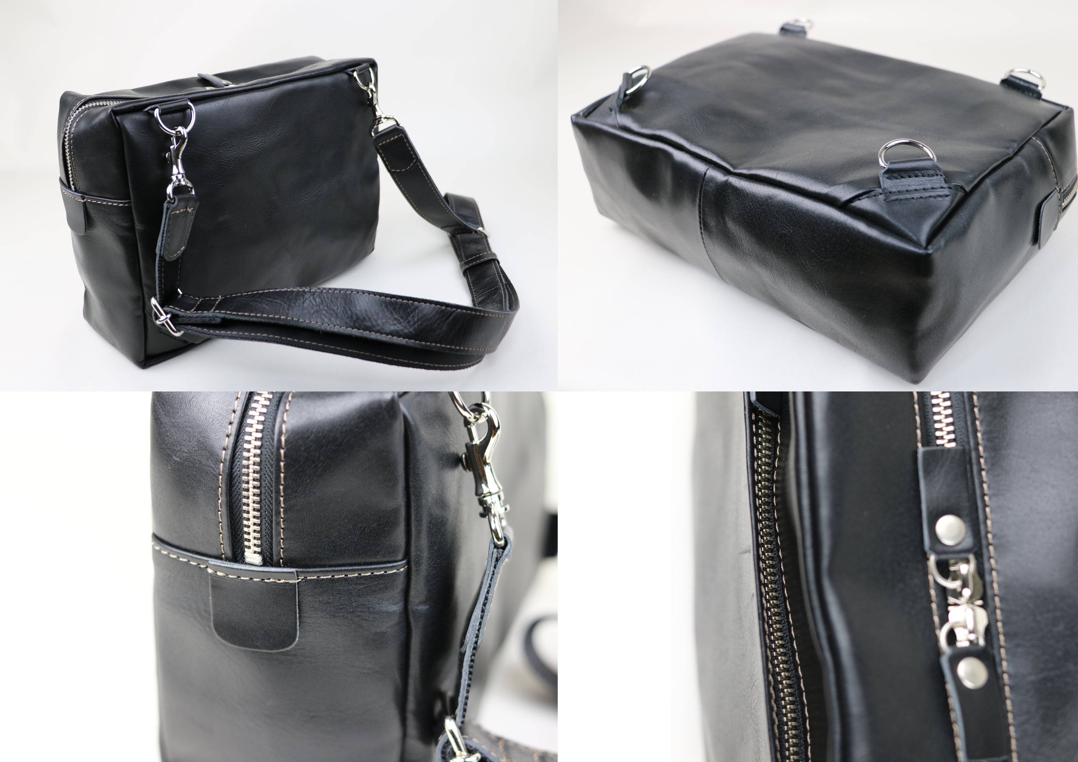 右利き左利きどちらにも対応した、二つのスタイルが楽しめるレザー