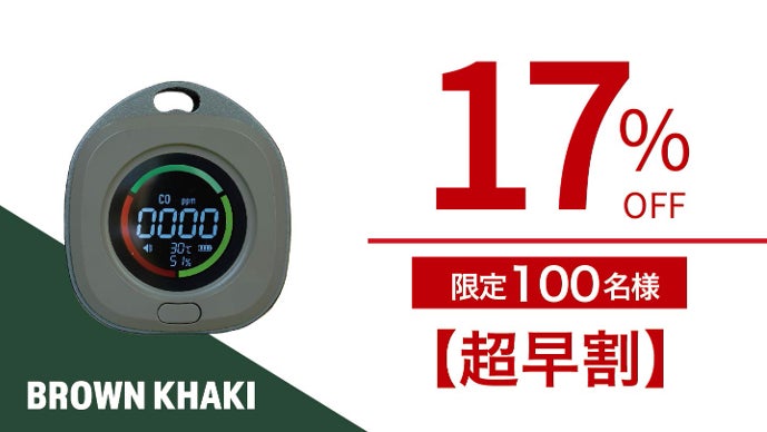 日本製センサーを搭載して新登場！ 沢田テント 一酸化炭素チェッカー