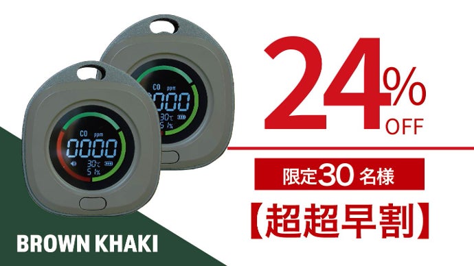 日本製センサーを搭載して新登場！ 沢田テント 一酸化炭素チェッカー