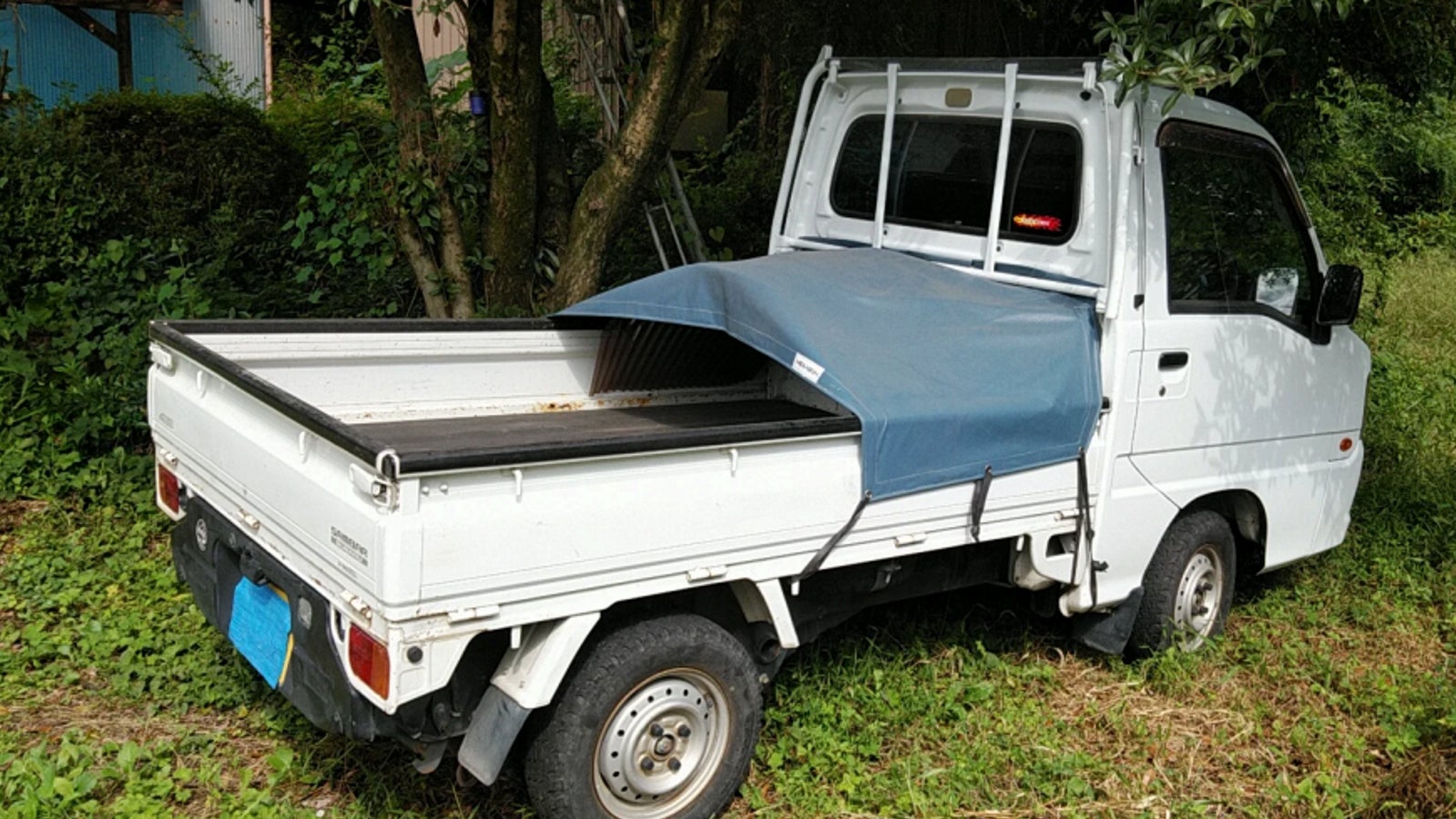 軽トラシート 荷台 傾斜加工 キャリー サンバー カバー ハイゼット 国防色あり トラック 防水 オーダー 幌 シート マツダ スズキ ホンダ  軽トラック 荷台シート 2.0m⁄1.9m × 2.2m 全3色 スロープ型