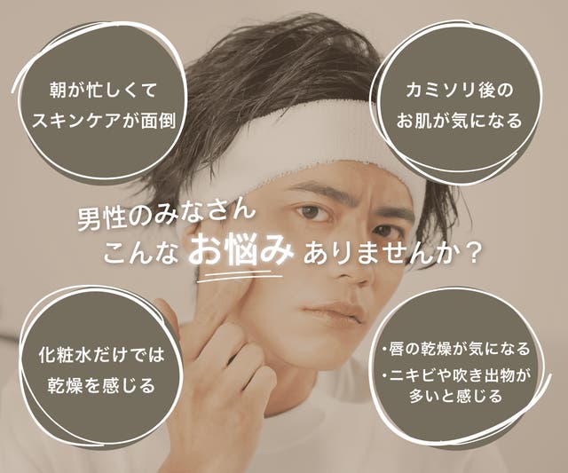 メンズスキンケアはこれだけでOK！オールインワンゲル＆リップクリーム