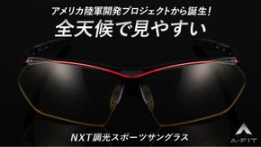 ＮＸＴ調光レンズの機能を最大限に引き出した究極の全天候型スポーツサングラス誕生