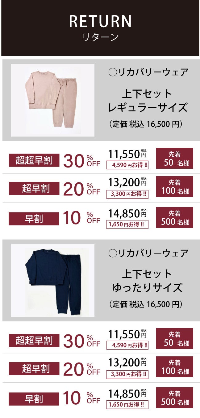 話題の疲労軽減リカバリーウェアから あったかフリースタイプが新登場