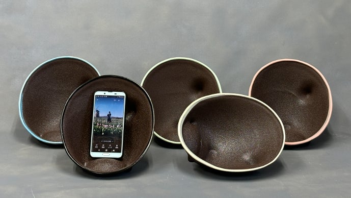 千葉県屏風ヶ浦 海の粘土で職人手作り！陶器スピーカー「Amano Iwabue