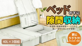 デッドスペースにピッタリ！取り外し可能なキャスター付きの万能収納ボックス！