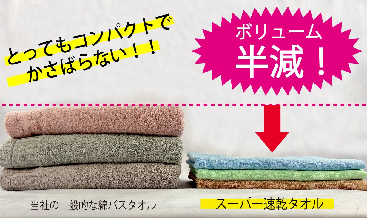 多忙な毎日の味方に。これ1枚で乾燥時短革命！スーパー速乾タオル