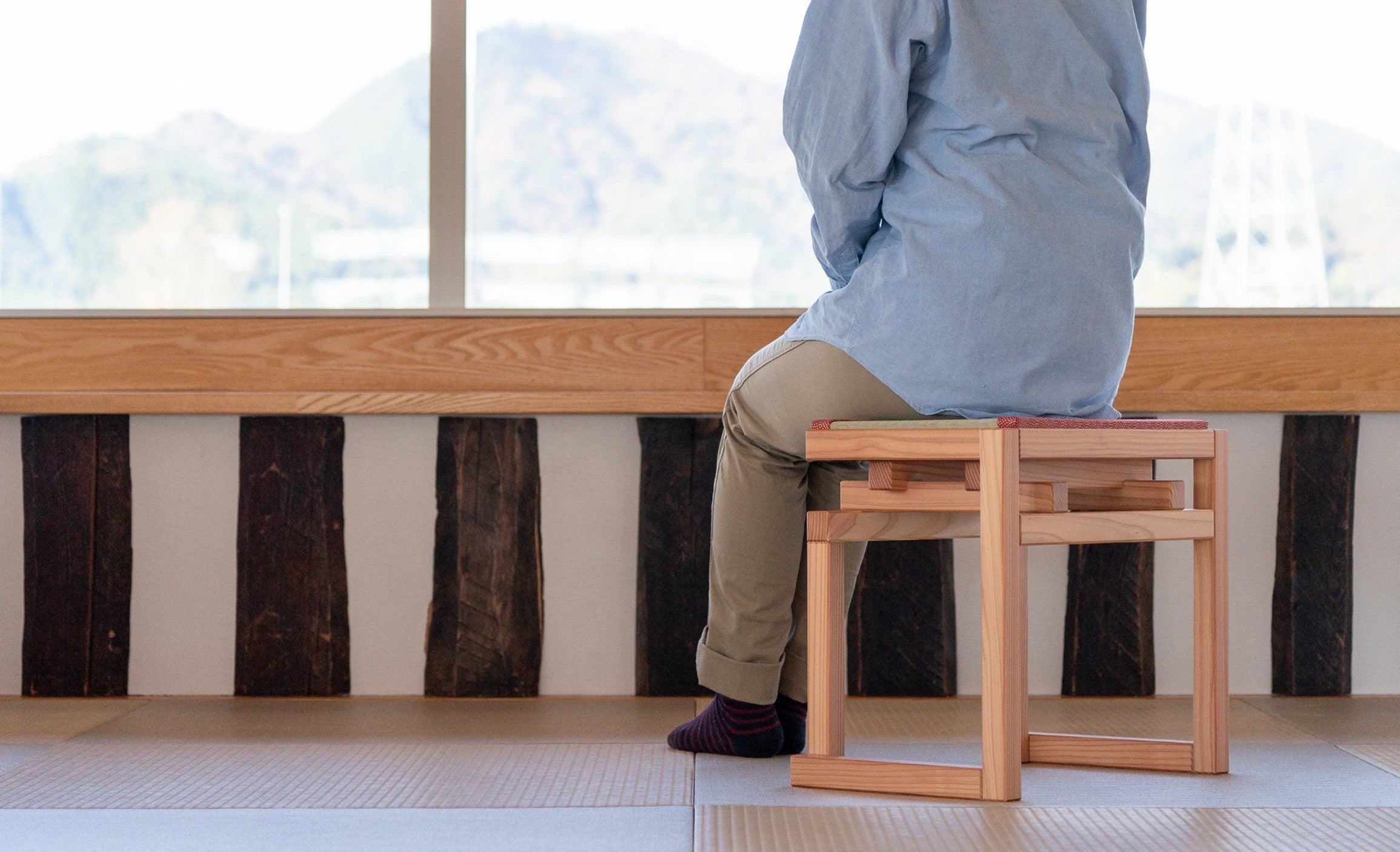 限定60脚】畳×椅子 侘び寂びの文化をもっと身近に「Wabi stool
