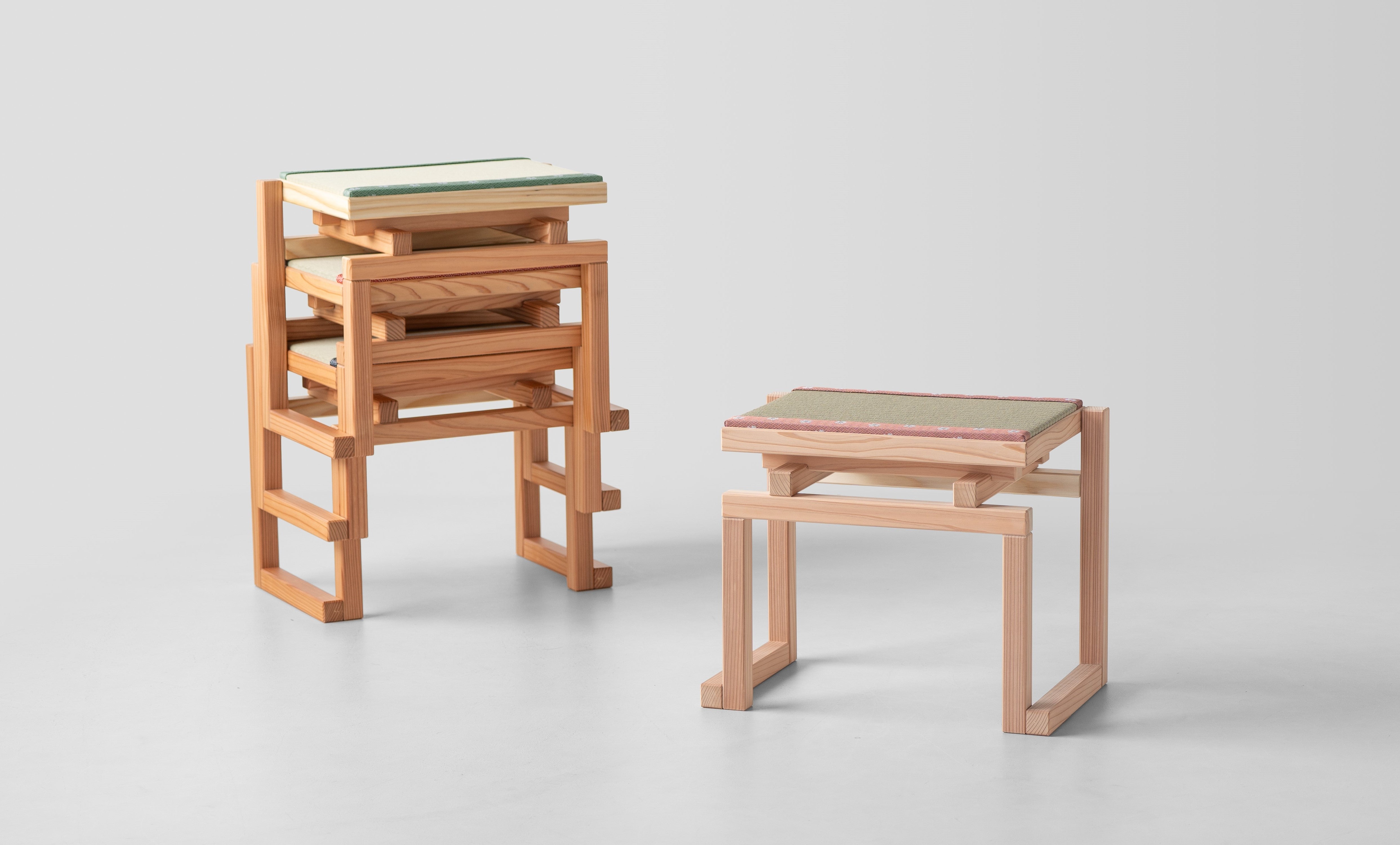 チェア 福島まき 限定60脚】畳×椅子 侘び寂びの文化をもっと身近に「Wabi stool