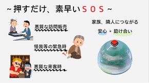 ボタンを押すだけで相手に「光」でお知らせ