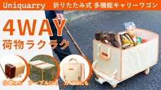 ４Way！1台で荷物運びが驚くほど楽になる！折り畳める多機能キャリーワゴン！