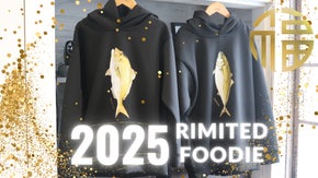 【お正月限定】2025年を飛躍の年に！縁起を纏う、黄金の鰤と鯛パーカー
