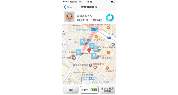どんなルートを移動したかがわかる。