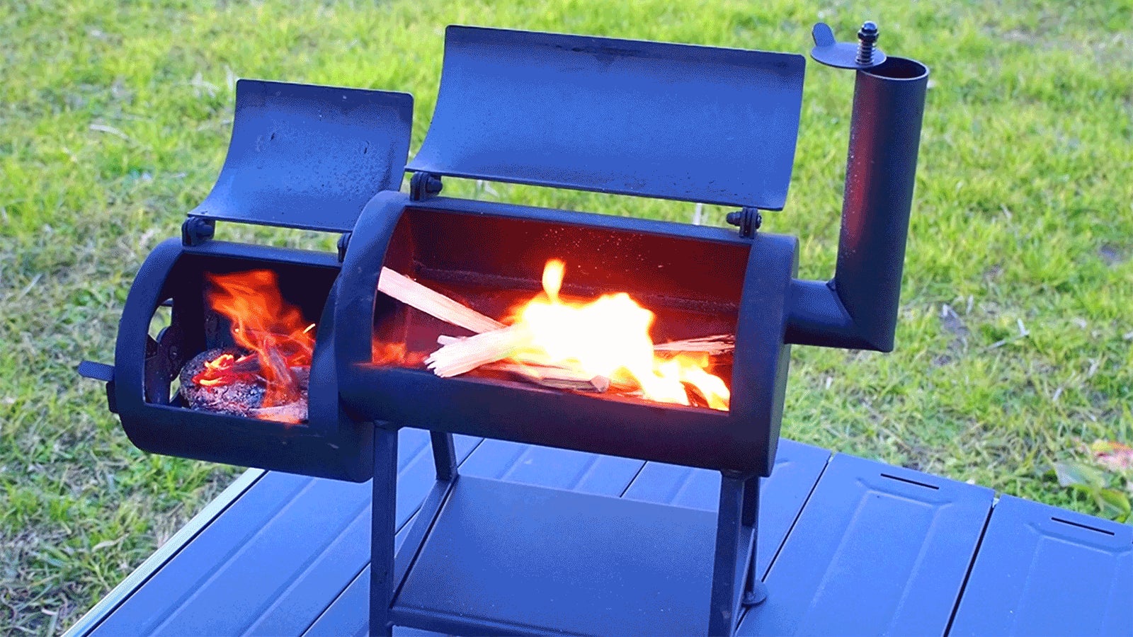 セール中 ポータブル スモーク グリル 燻製 BBQ1台 4-6人用 AS300