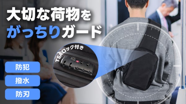 【コーデュラ(R)素材】防犯性・耐久性・撥水性を極めた究極防止スリングバッグ