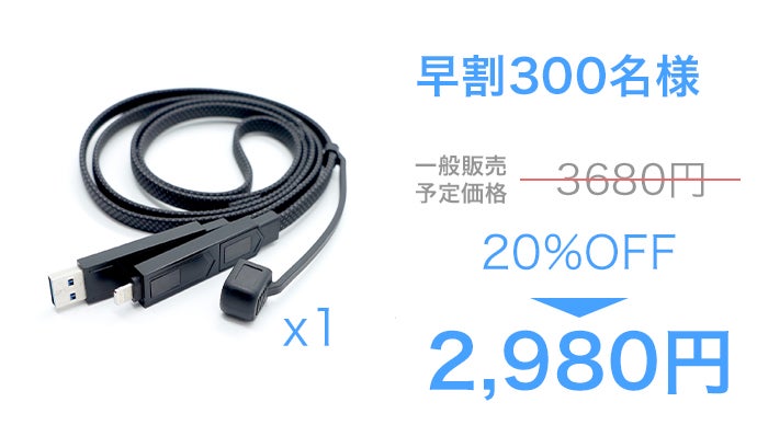 感じるより見える！新登場100cm 4in1 LCD ディスプレイ充電ケーブル