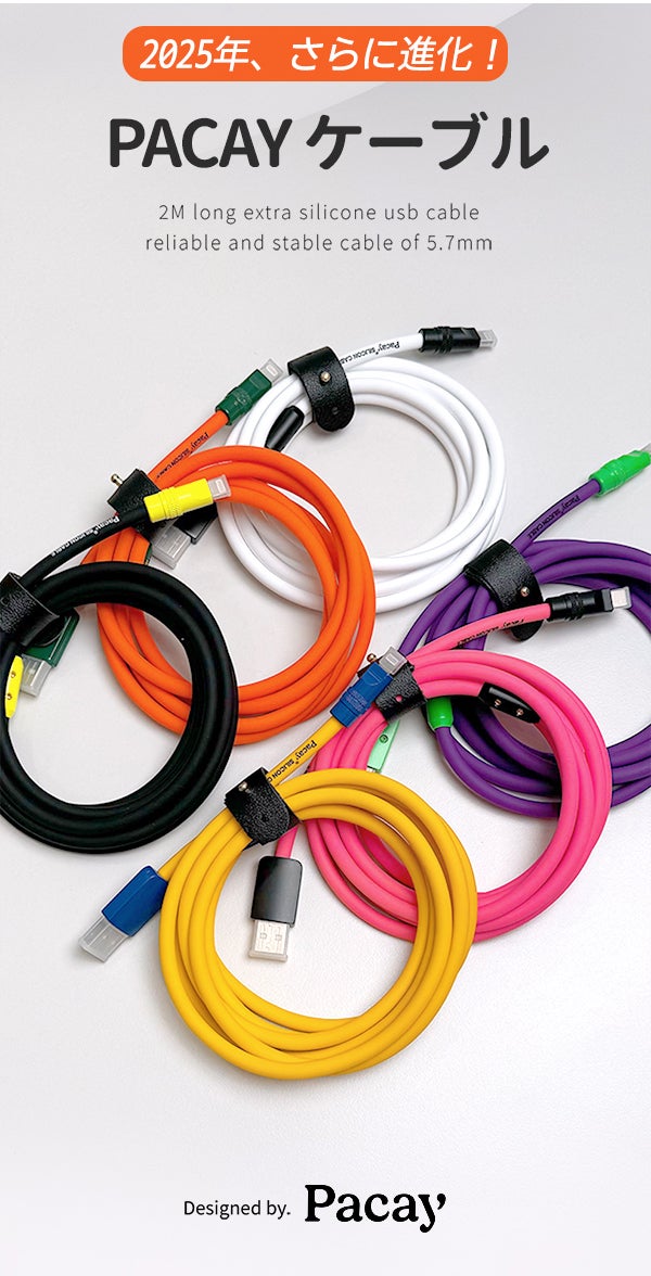 さらに進化！高速充電とデータ転送が可能な、PACAYシリコン