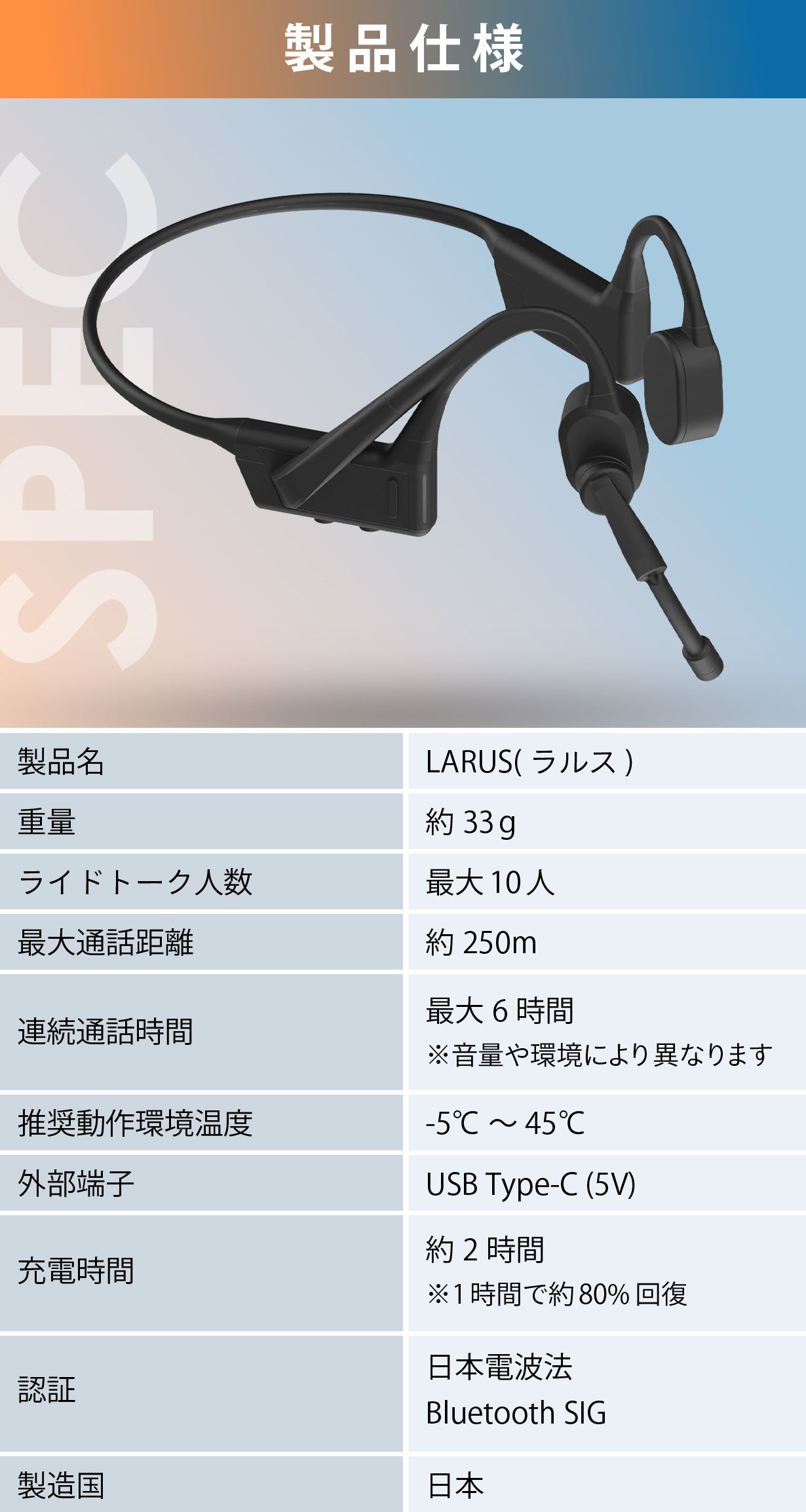 アウトドア・アクティビティをより楽しく！ライドトークイヤホン