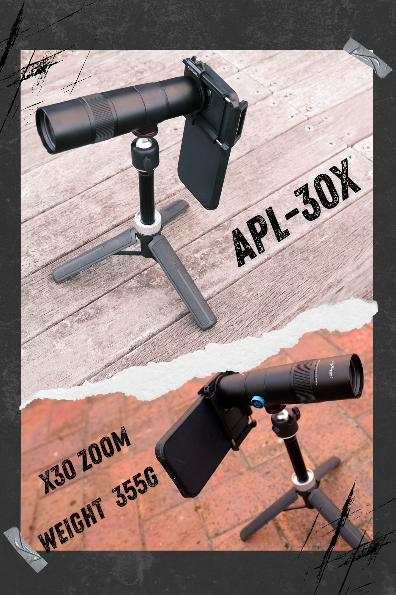 電源不要で秒で装着！グリップ付で片手持ちOK。どこでもスマホで特等席