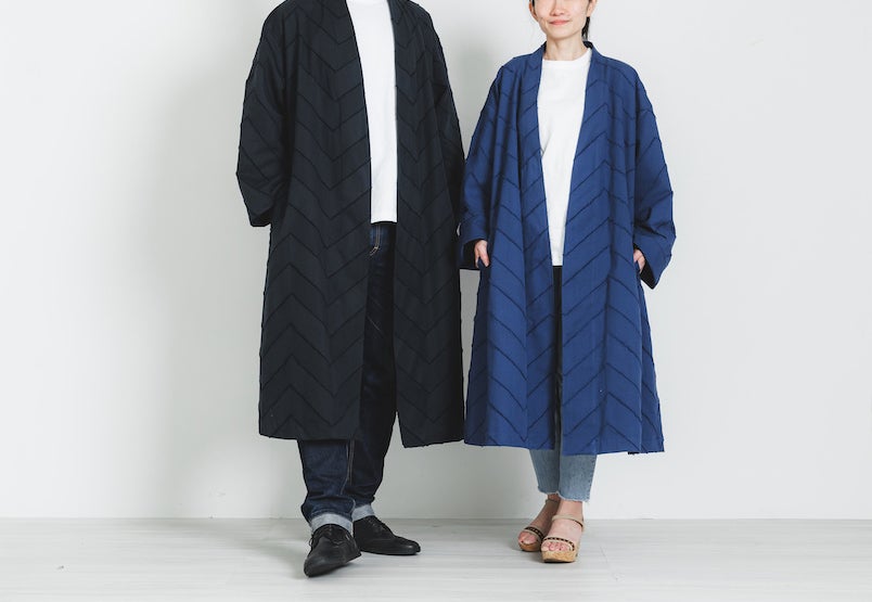 三河で織る。光と風をまとう”矢絣デザイン羽織り”｜伝統の三河木綿を