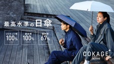 最高水準の日傘 COKAGE+ ACTIVE 「新しい木陰で 涼しさに踏み出す」