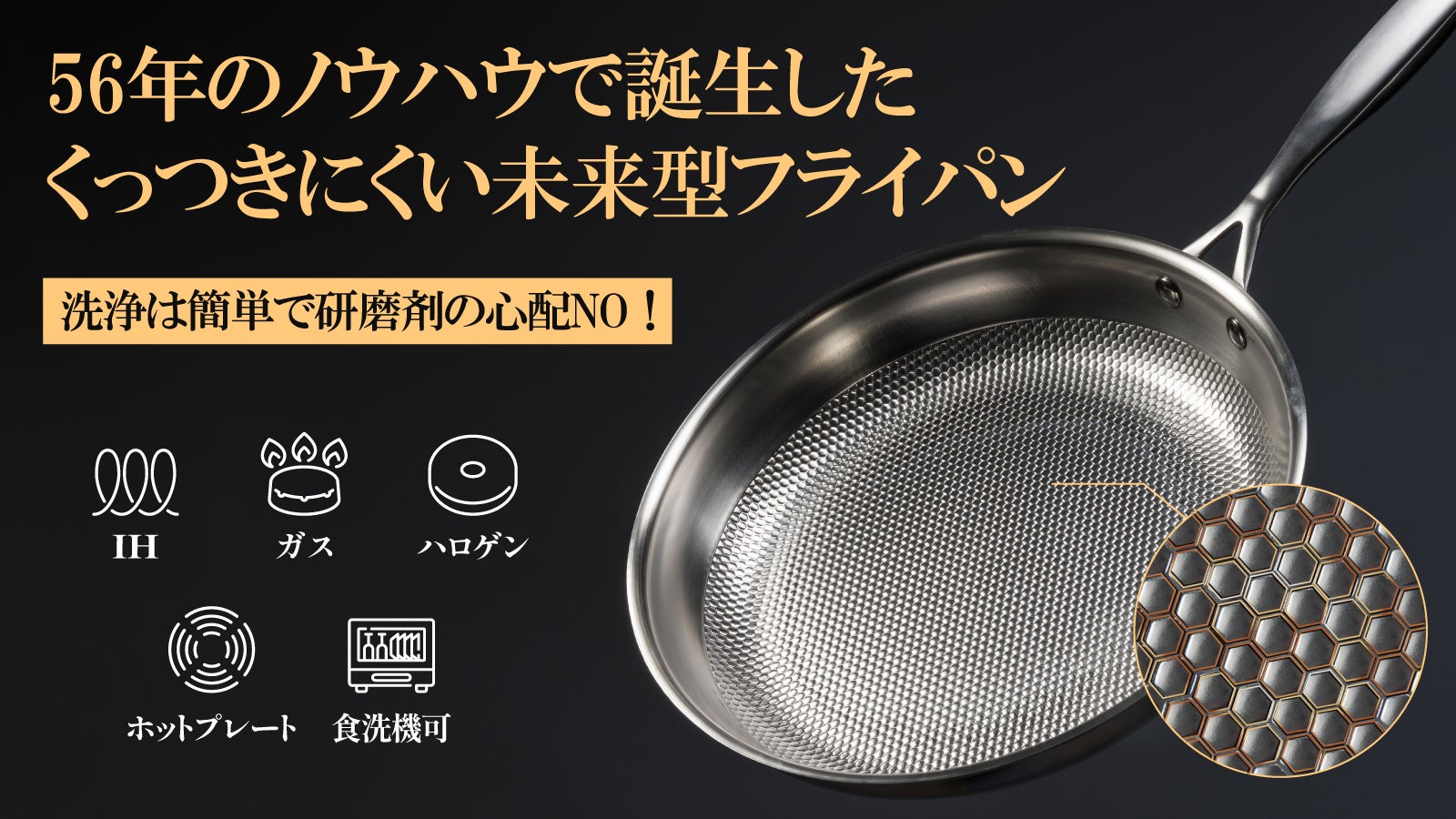 熱伝導率が高く時短調理！全面5層ステンレスフライパン＆中華鍋