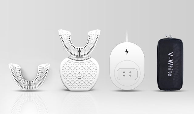 口にいれて、10秒歯磨き。360度電動歯ブラシ＆ホワイトニング V-WHITE+ 