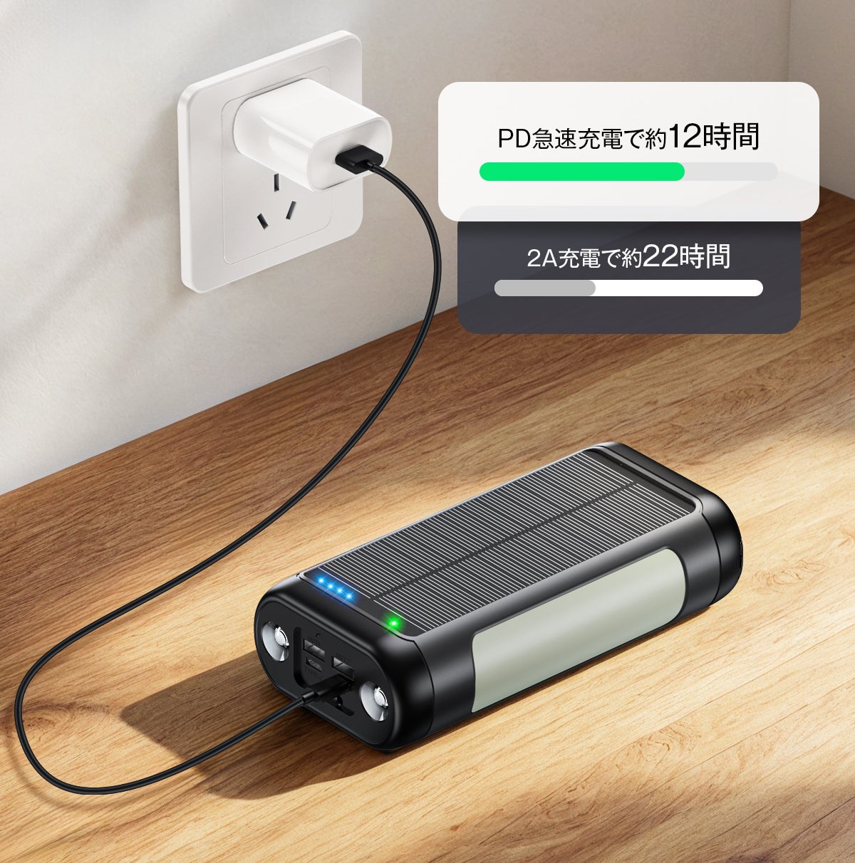 大容量ソーラーパワーバンク MODEL V40 大容量ソーラーパワーバンク MODEL V40