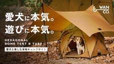 こだわりのアウトドアギアに妥協なし！究極の愛犬用本格ドームテント＆ヘキサタープ