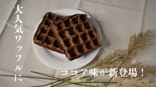 大好評豆腐ワッフルがココア味になって帰ってくる！グルテンフリーの新食感ワッフル！