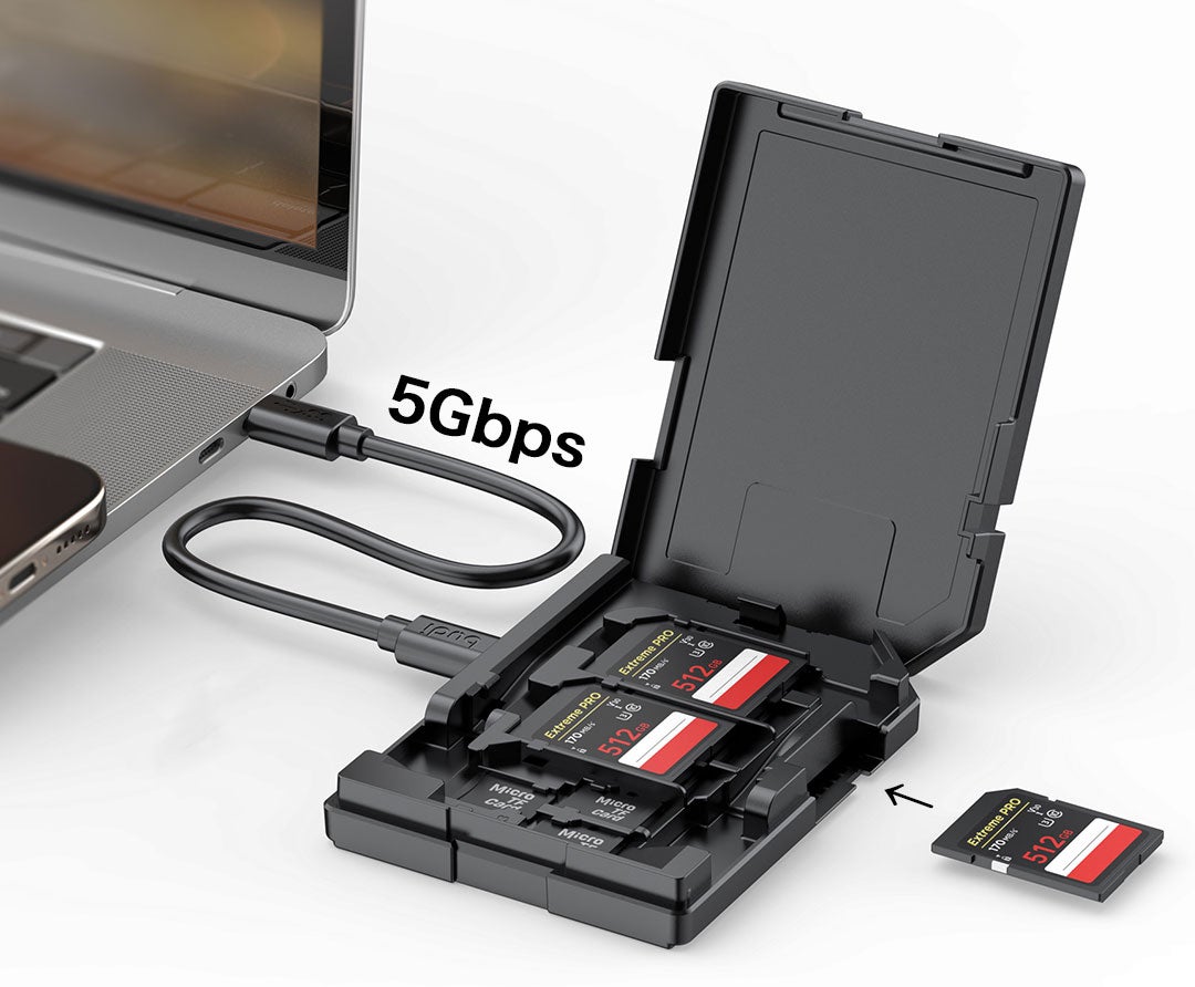 5Gbps爆速データ転送！PD100Wケーブルとデータカード12枚を本体に収納