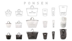 ジムやピクニックに！レジャーシート素材で丈夫で軽量パンチングバッグ　PONSEN