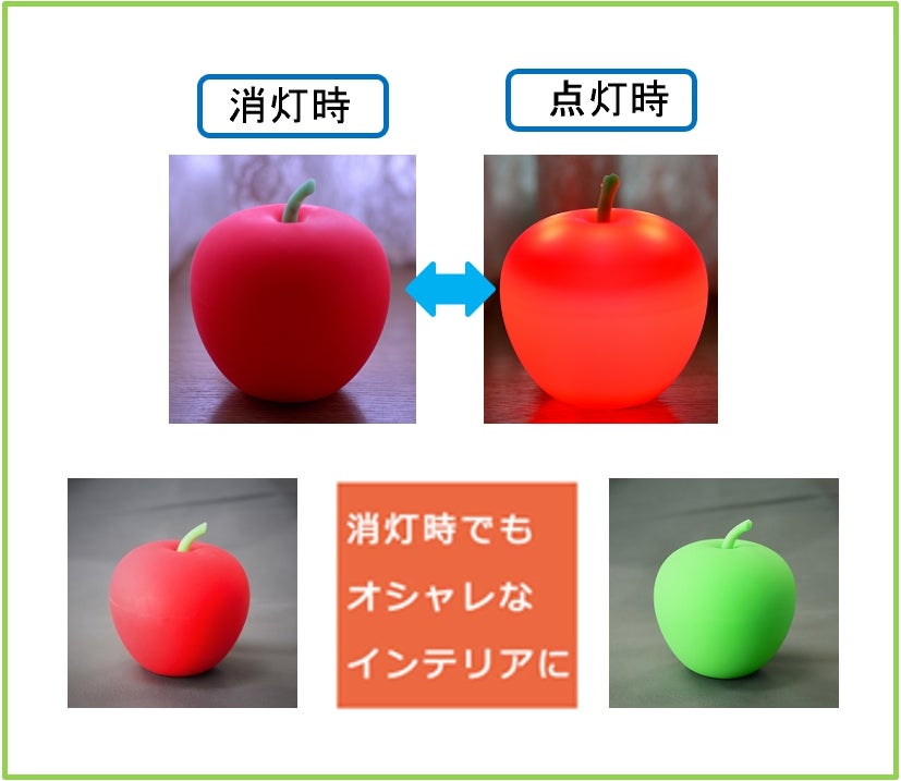 アーティストが考えた新しい形の防災ライトAPPLE LIGHT(アップルライト