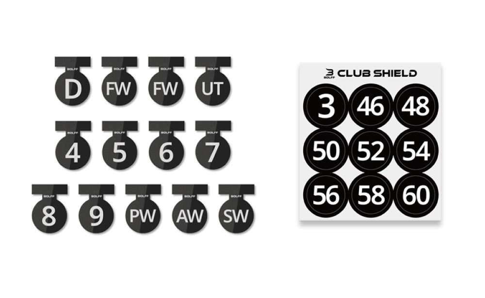 クラブシールド×１セット 14本のクラブを個別に保護＆整理できるゴルフクラブケース