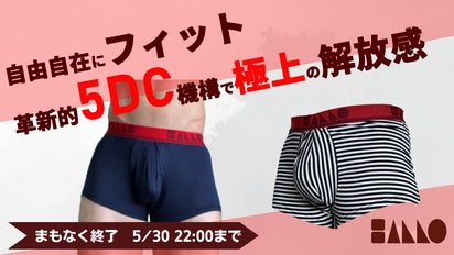 意匠出願の5DC機構｜超解放型ボクサーパンツ。体とシンクロする未体験